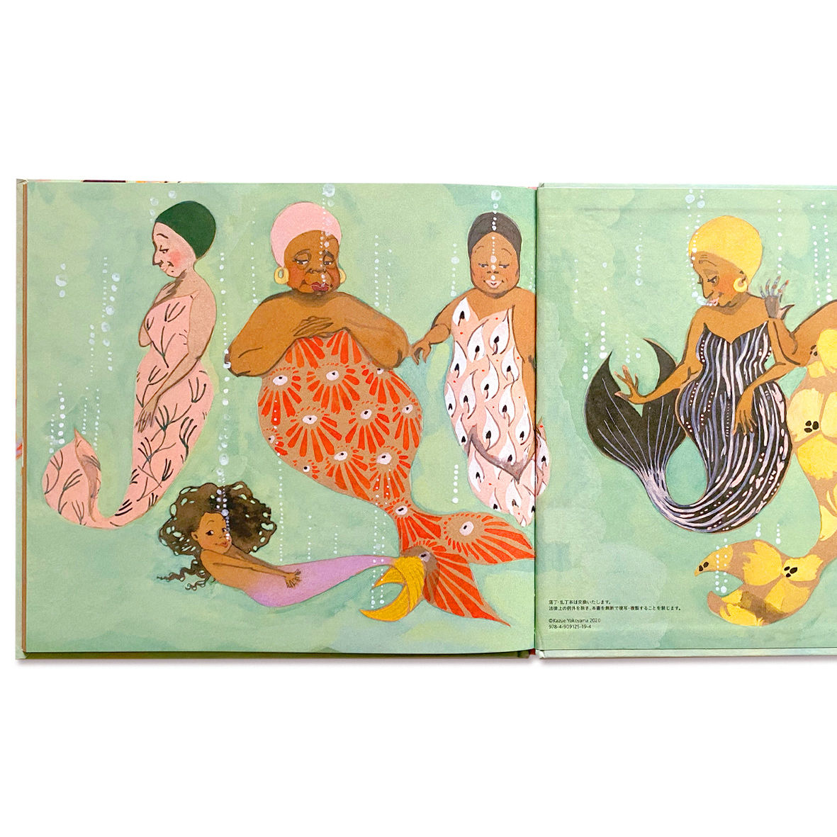 【原画】マーメイド・ラグーン 「静かな海の春の訪れ」を描いた抽象作品 ジュリアンはマーメイド / ジェシカ・ラブ | loneliness books