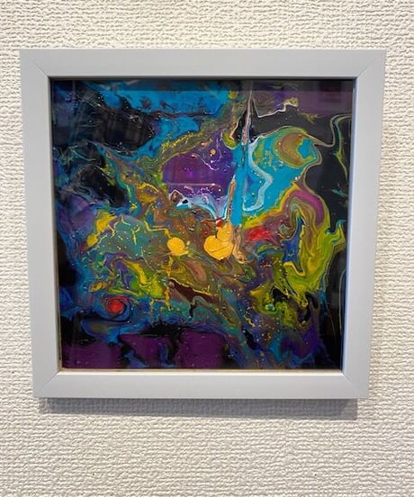 流し込み抽象アート　２　森田和昌