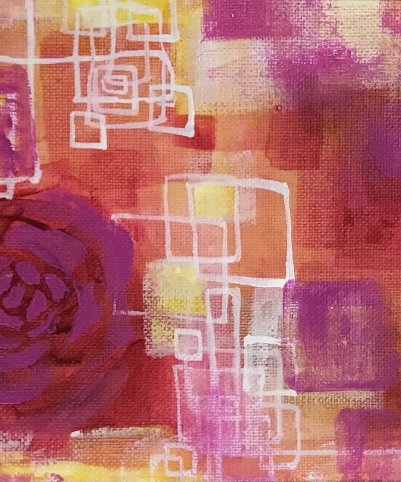 醜いバラ　抽象画　絵画　絵 バラの香り 抽象画 | nuancebeans