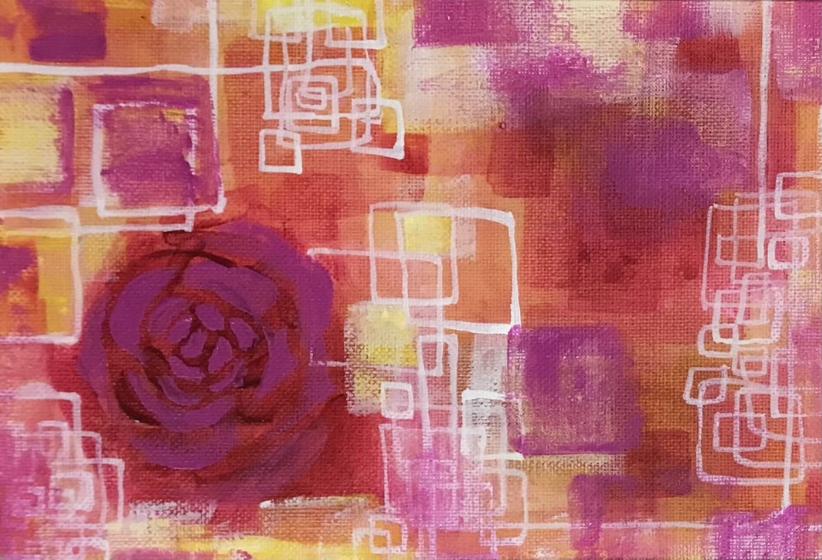 醜いバラ　抽象画　絵画　絵 バラの香り 抽象画 | nuancebeans