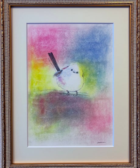 色鉛筆画　加藤あみな　「春明」A4