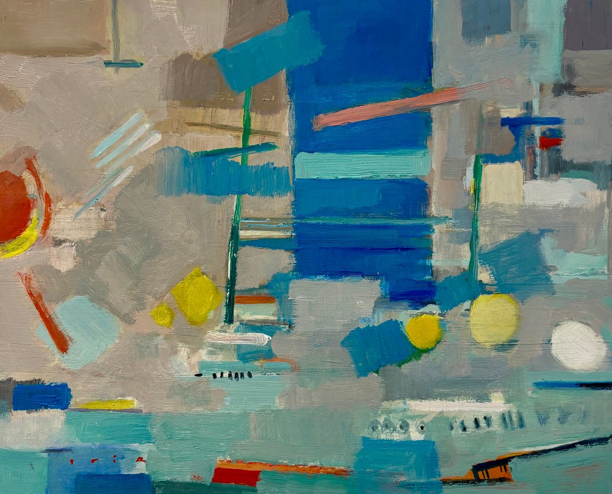 油絵抽象画 入江英三 | nuancebeans