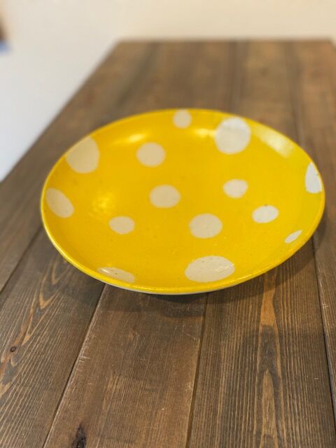 【mana さま】* old arabia ○ 。゜かわいい黄色水玉プレート mana さま】* old arabia ○ 。゜かわいい黄色水玉プレート
