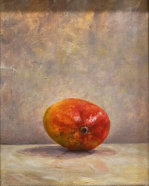 アイスとコーヒーの静物画 F4 油彩画 oil painting art アイスとコーヒーの静物画 F4 油彩画 oil painting art マンゴー