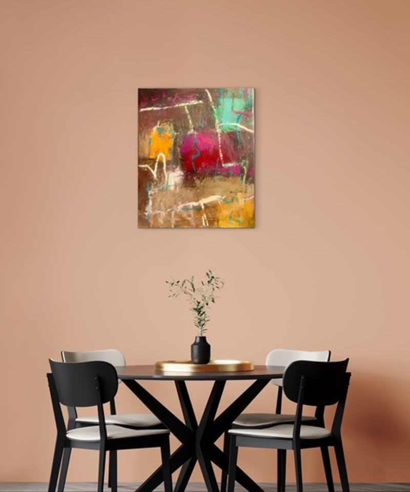 抽象画 埠頭 F8号 （額なし）油彩、キャンバス | nuancebeans