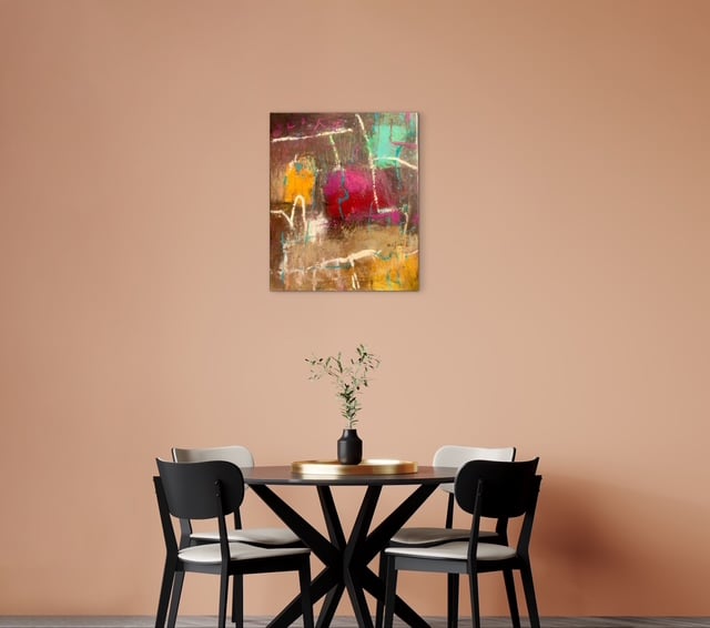 抽象画 埠頭 F8号 （額なし）油彩、キャンバス | nuancebeans