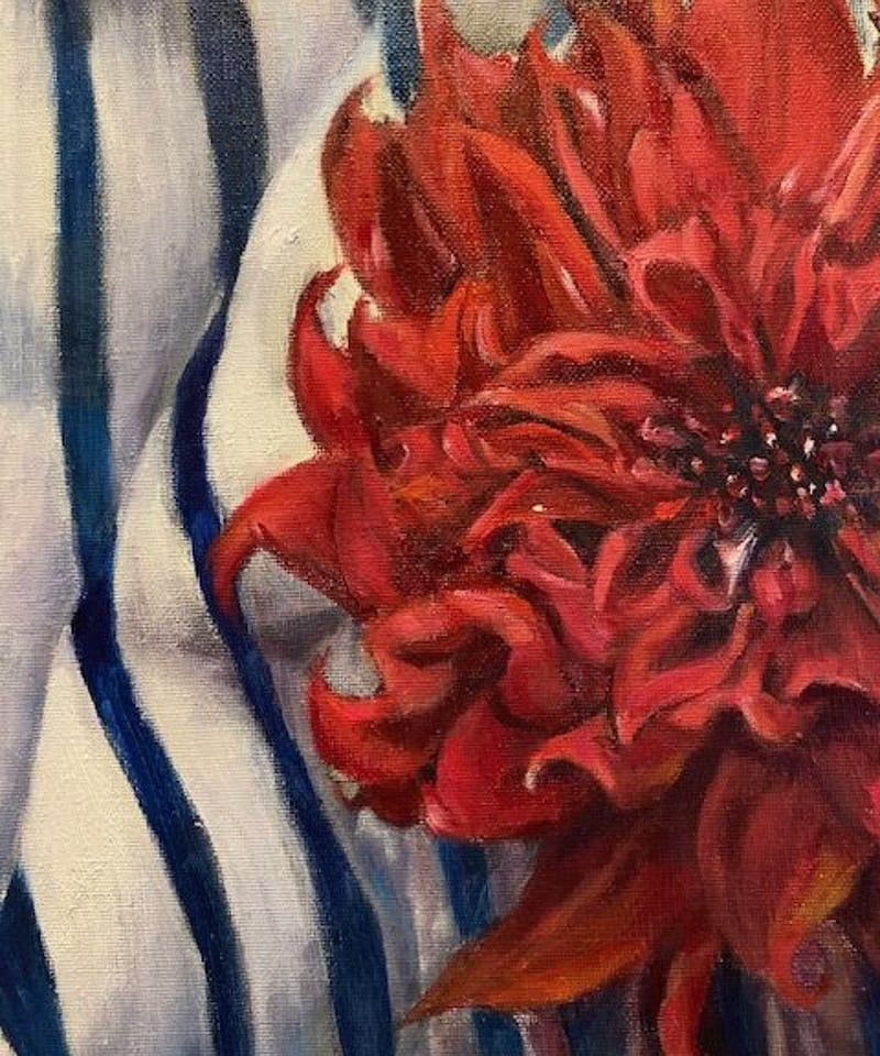 絵画 油絵 花 ダリア 油彩 F4号 絵画 油絵 花 ダリア 油彩 F4号 絵画 油絵 花 ダリア 油彩 F4号