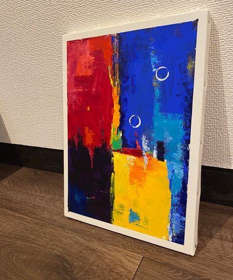 色遊び抽象画　F4
