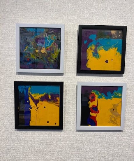 流し込み抽象アート４　　森田和昌