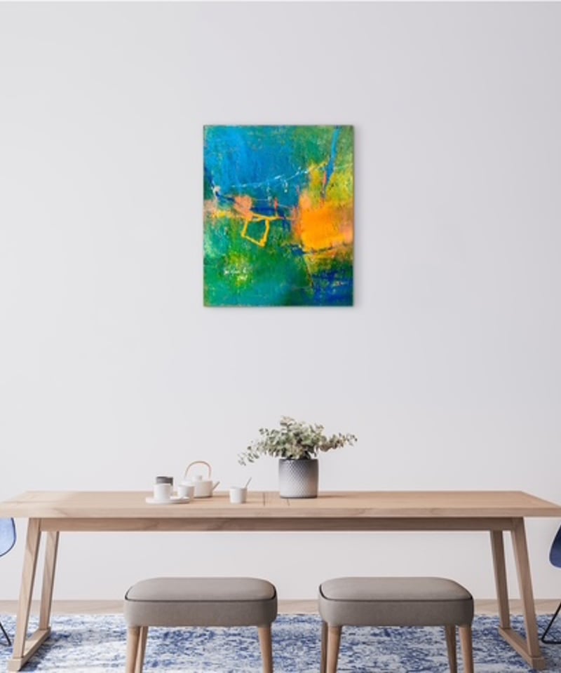 抽象画 通り雨 油彩、キャンバス 油彩、キャンバス、 | nuancebeans