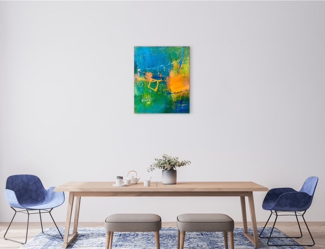 抽象画 通り雨 油彩、キャンバス 油彩、キャンバス、 | nuancebeans