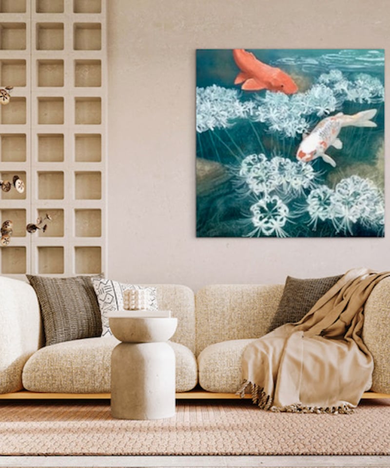 曼珠沙華〜旅路〜 日本画 石田美智恵 S40 | nuancebeans