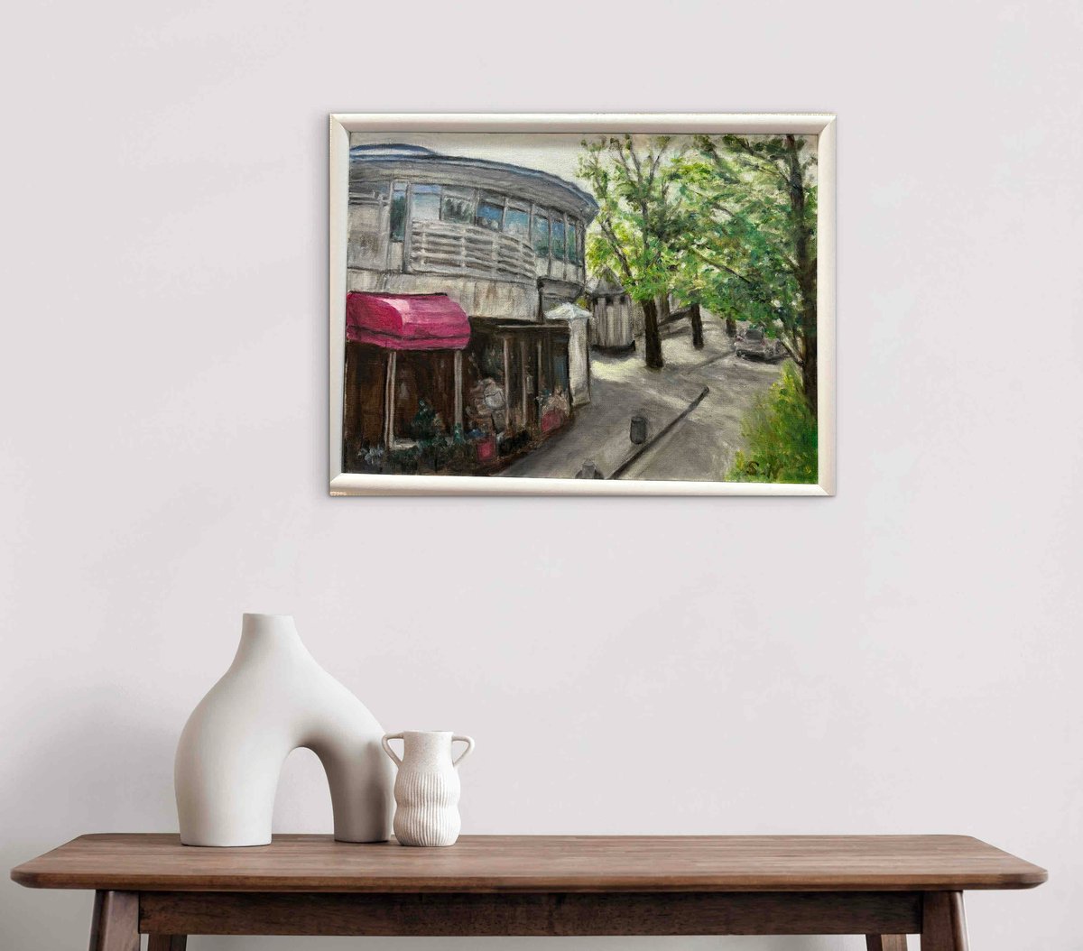 油絵 西村沙世子 「花屋Ⅱ」 F8 | nuancebeans