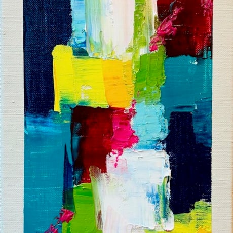 カラフル おしゃれ 絵画 原画 Paralle World 水彩 絵画 抽象画