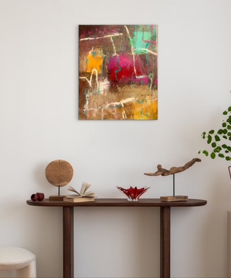 抽象画 埠頭 F8号 （額なし）油彩、キャンバス | nuancebeans