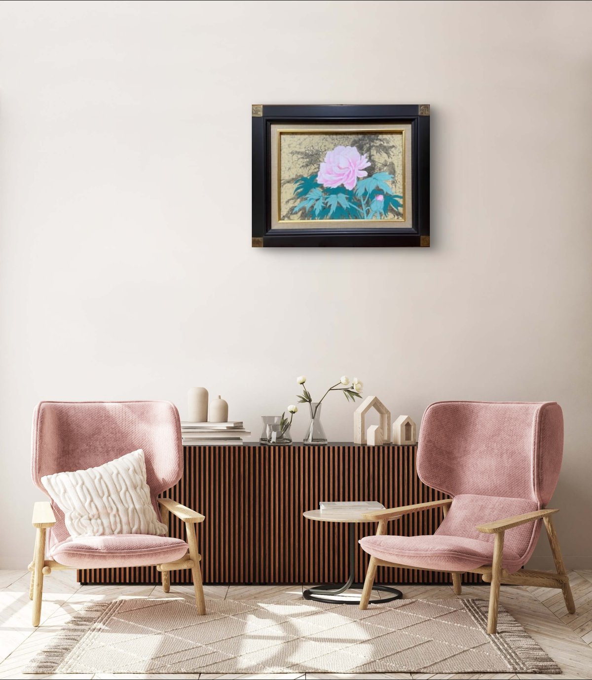 牡丹 F4号 日本画 石田美智恵 | nuancebeans