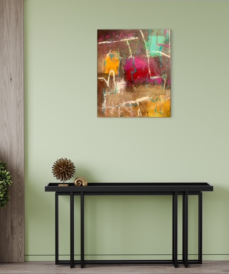 抽象画 埠頭 F8号 （額なし）油彩、キャンバス | nuancebeans