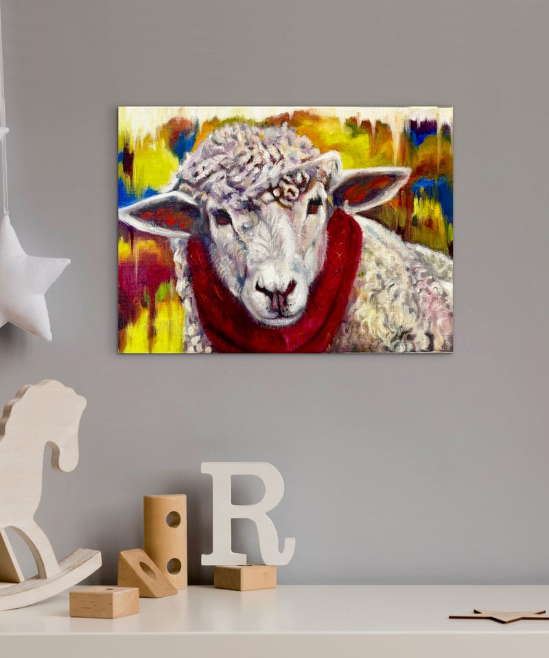 マフラー」 油彩 F4 | nuancebeans