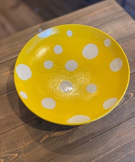 黄色水玉大皿