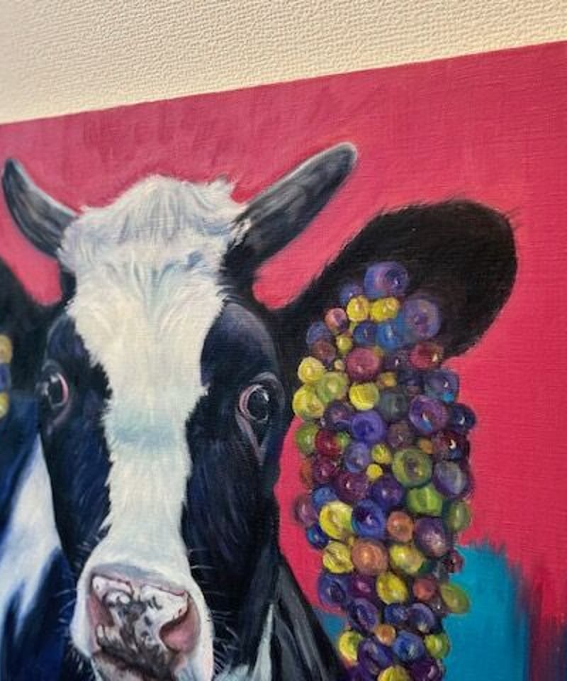 キャンバス 油絵 専用 カラフルCOWS 5 キャンバス 油絵 専用