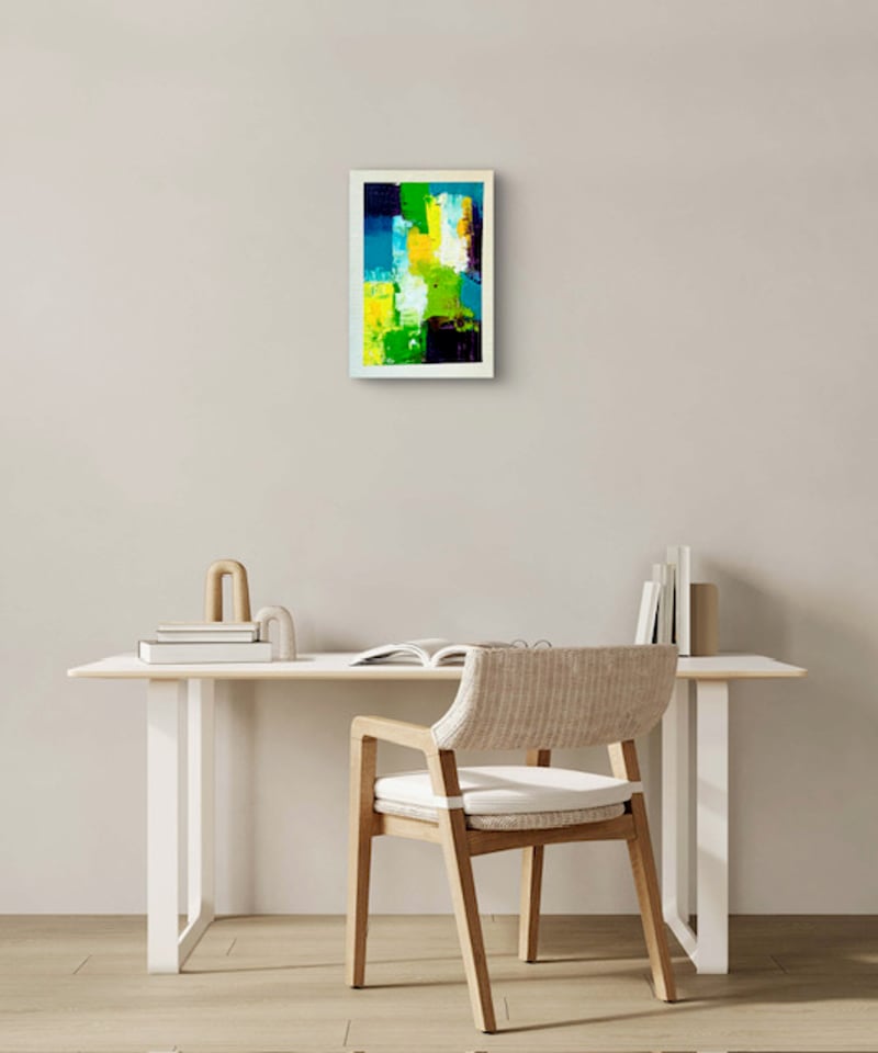 抽象油彩画 多彩抽象油画人物无框画_图品汇