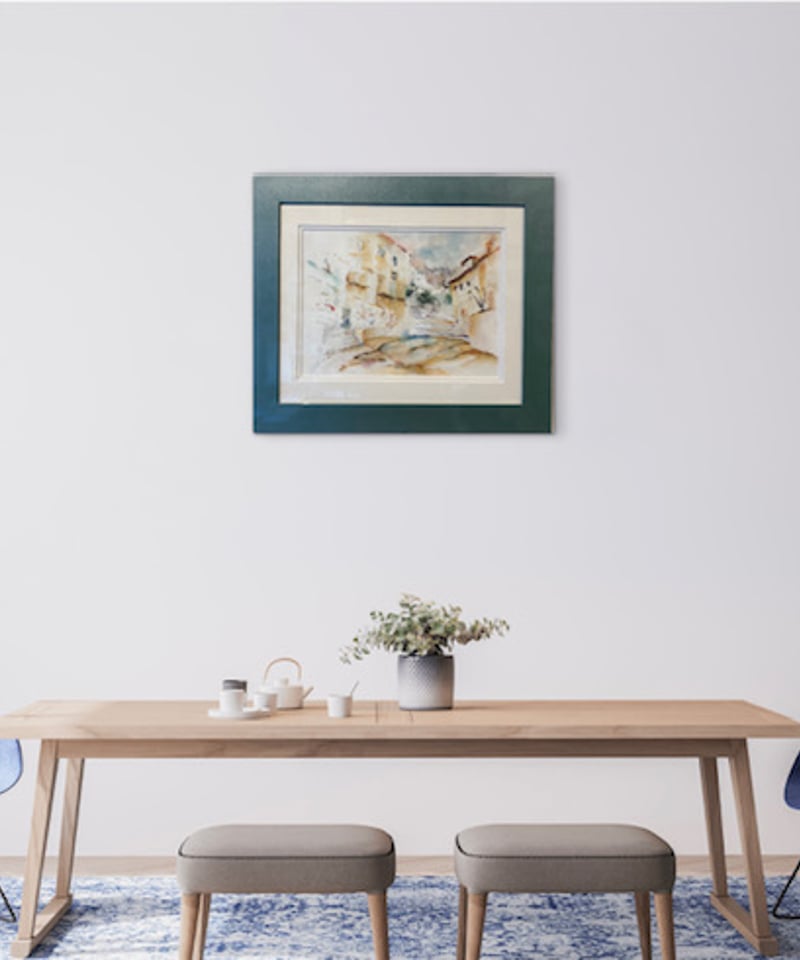 リスボンの広場 透明水彩画 六部純 | nuancebeans