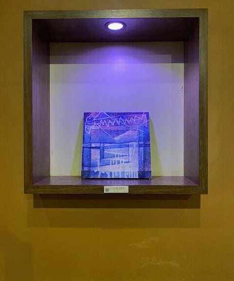 抽象画　うたかたの夜空に希望を想う