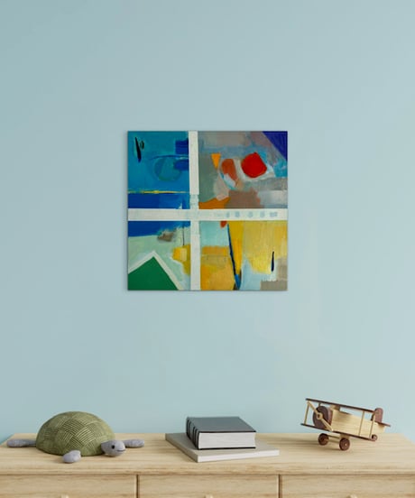 油絵抽象画　入江英三４