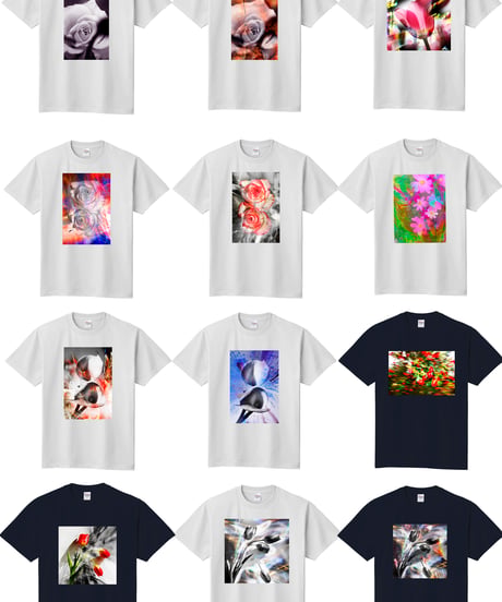 写真家・武内俊明　花のフォトグラフィックTシャツ４　ハイクオリティ