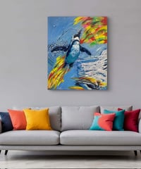 抽象画 f４ 猿 絵画 F4号 テクスチャーアート