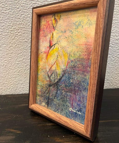 「枯れ葉」色鉛筆画　加藤あみな