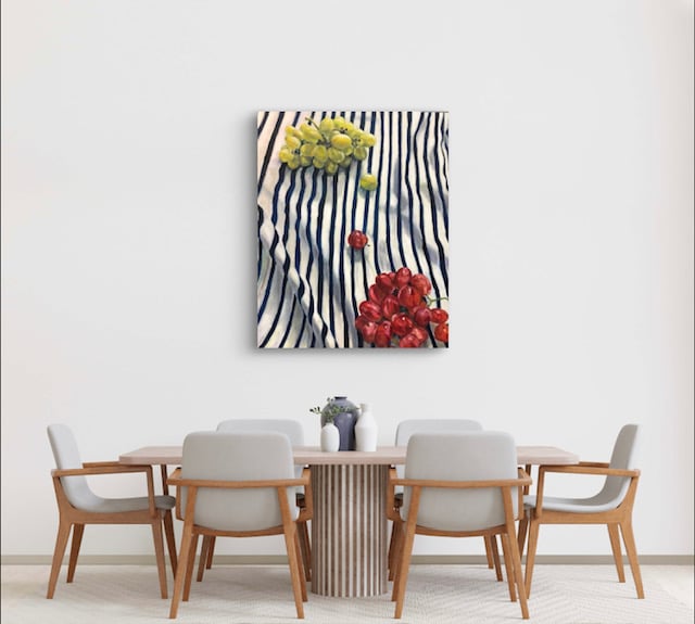 静物画　オレンジと葡萄　油彩画　サイズP6 静物画 オレンジと葡萄 油彩画 サイズP6 静物画オレンジと葡萄