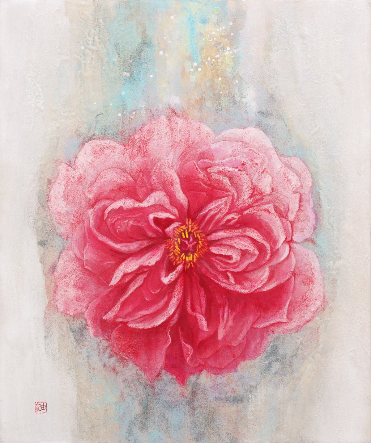 もんたん秀 邦 筆 【 日本画 絹本彩色画 】 題目 【 六 瓢 】 共箱 もんたん秀 邦 筆 【 日本画 絹本彩色画 】 題目 【 六 瓢 】 共