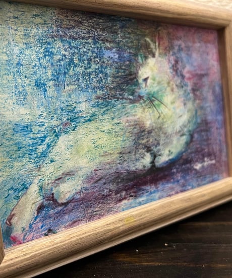 ねこ　色鉛筆画　加藤あみな