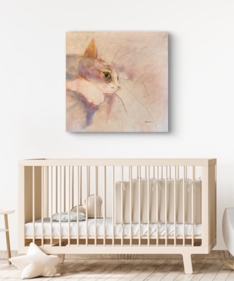 加藤あみな　色鉛筆画　猫　S4