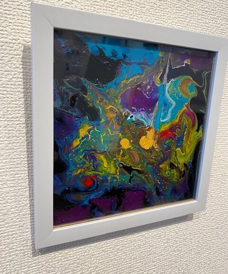 流し込み抽象アート　２　森田和昌