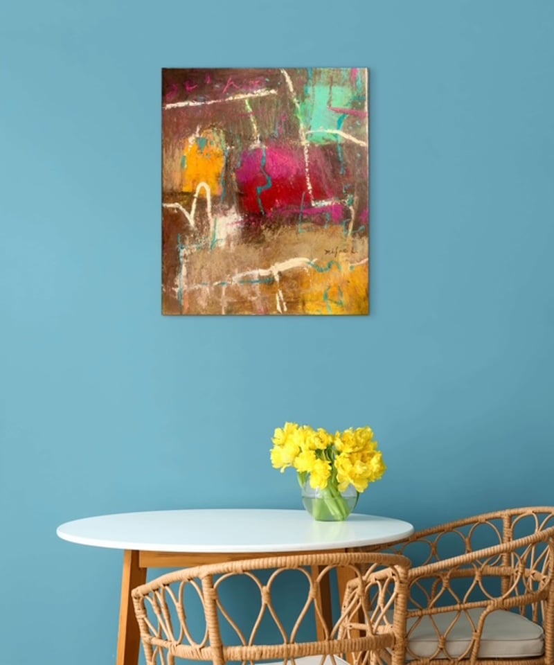 抽象画 埠頭 F8号 （額なし）油彩、キャンバス | nuancebeans