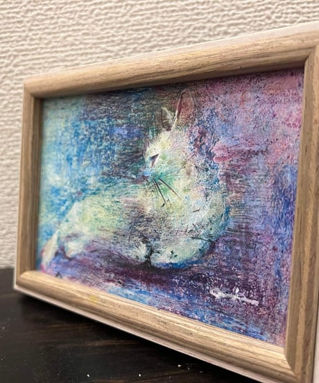 ねこ　色鉛筆画　加藤あみな