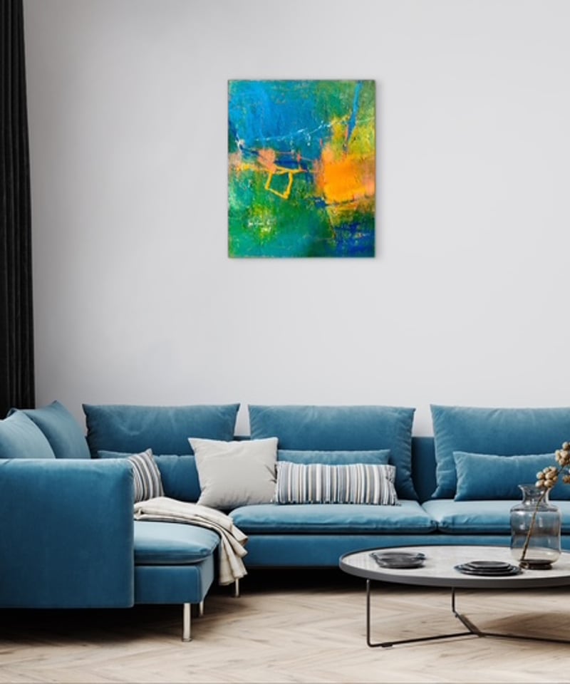 抽象画 通り雨 油彩、キャンバス 油彩、キャンバス、 | nuancebeans