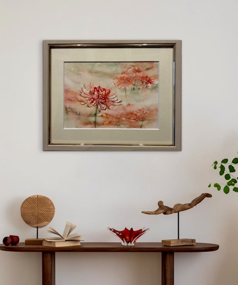 彼岸花 透明水彩画 六部純 | nuancebeans