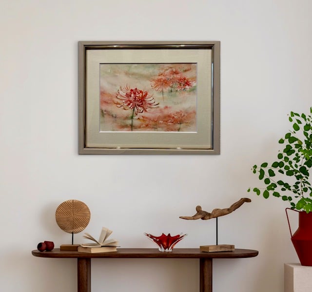 彼岸花 透明水彩画 六部純 | nuancebeans