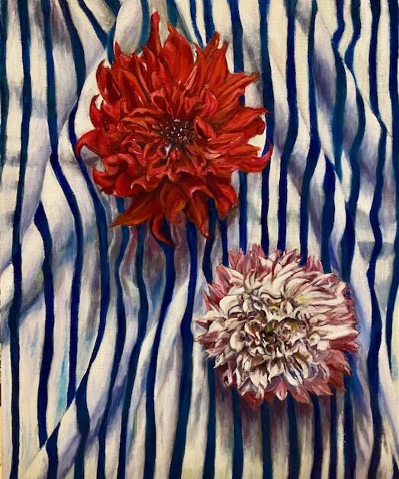 ダリア』油彩画 絵画 油絵ダリアf8