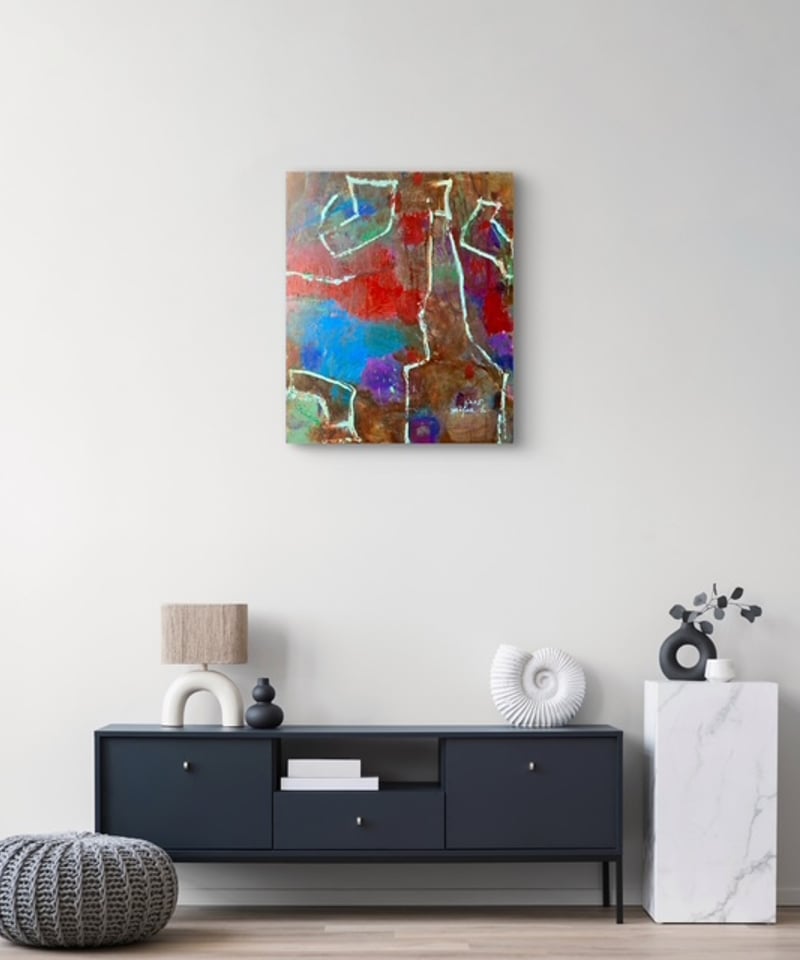 抽象画 月冴ゆる 油彩、キャンバス、 Hosaka Misae | nuancebeans 抽象画 月冴ゆる 油彩、キャンバス、 Hosaka Misae | nuancebeans