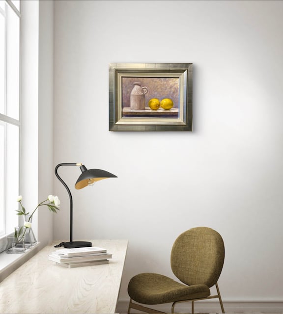 檸檬とポット 油彩 森田和昌 | nuancebeans