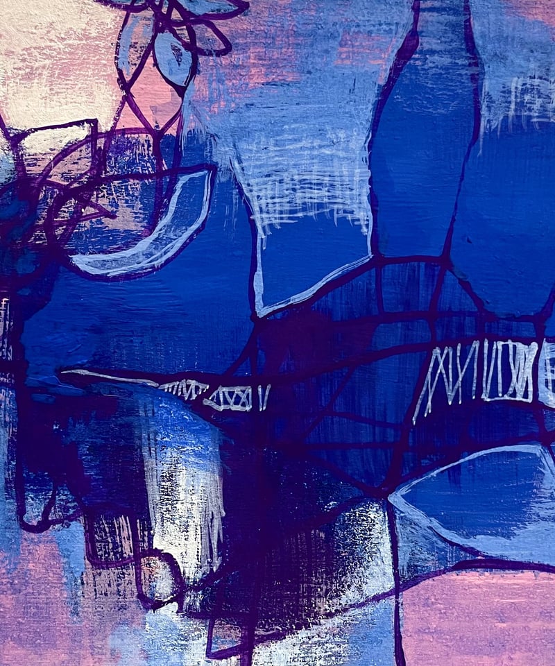 HAPPYBACONの抽象画「overflow」