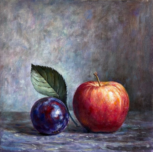 Hideo Ota 油彩画 果物の静物画 original
