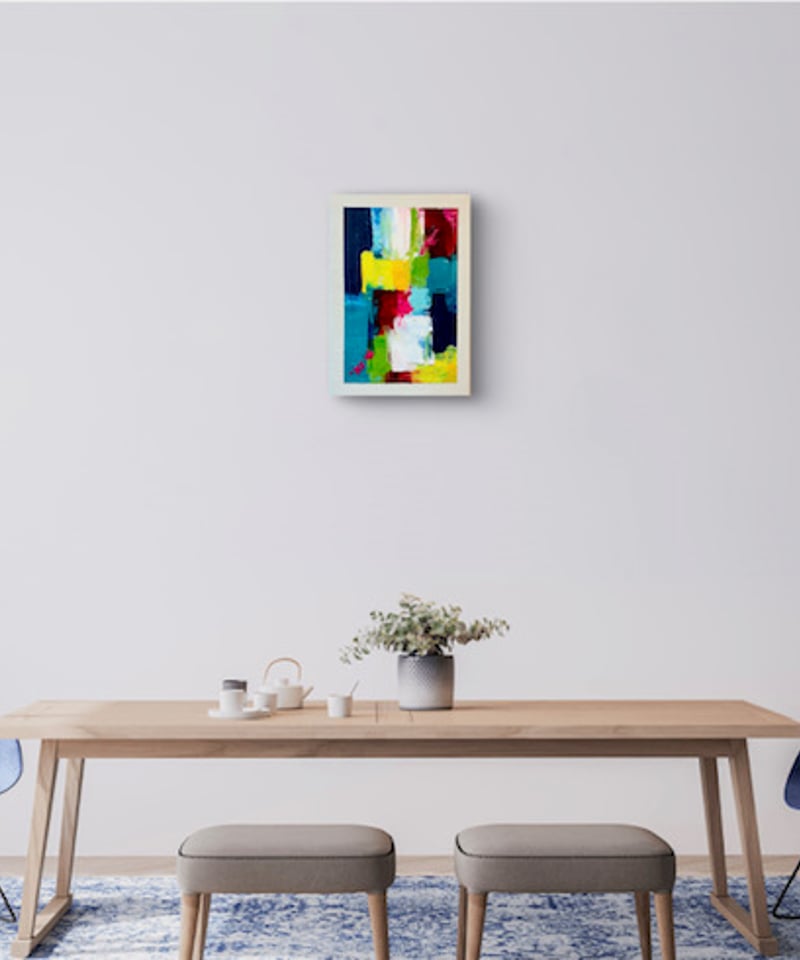 油絵 抽象 赤 SMサイズ | nuancebeans