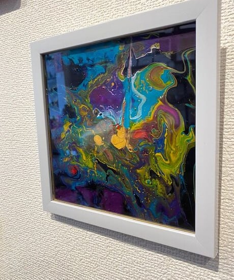 流し込み抽象アート　２　森田和昌