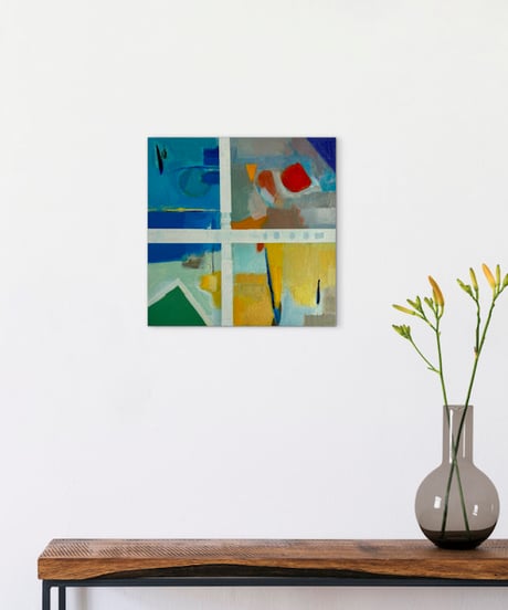 油絵抽象画　入江英三４