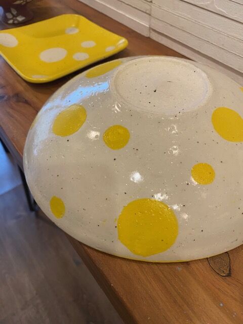 mana さま】* old arabia ○ 。゜かわいい黄色水玉プレート